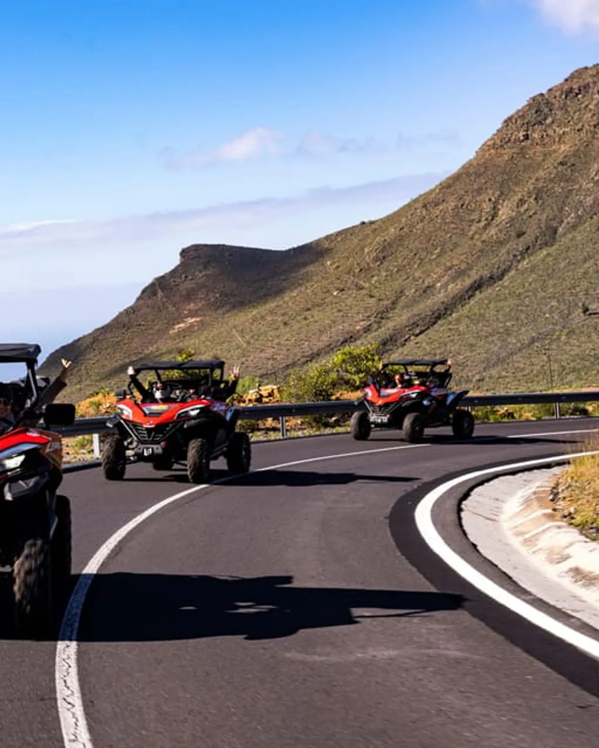 Buggy on the Teide volcano road