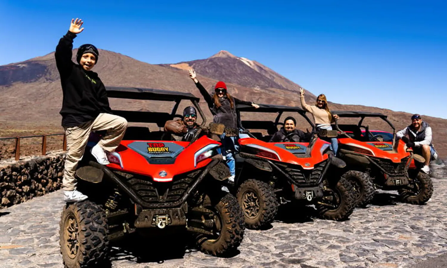 Buggy on the Teide volcano road